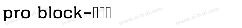 pro block字体转换